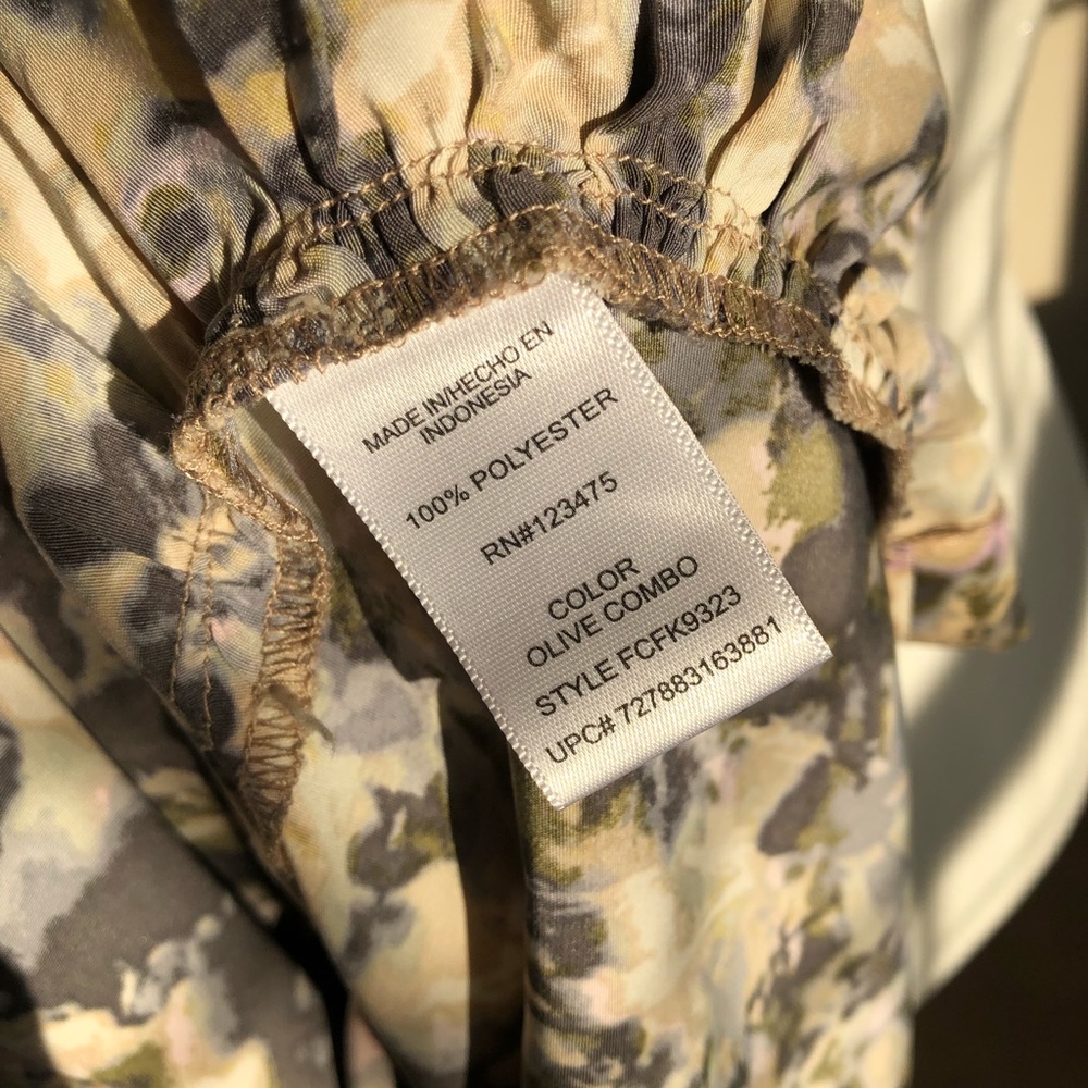FRENCH CONNECTION olive combo watercolor dress - Picture 6 of 8